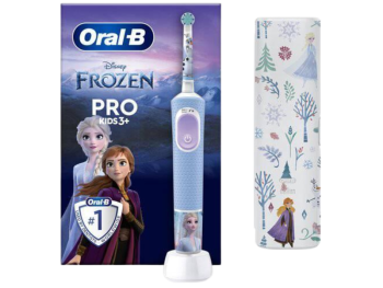 Zdjęcie przedstawia wyrób medyczny ORAL-B Szczoteczka elektryczna Pro Kids 3+ Frozen + Etui, sprzęt medyczny.