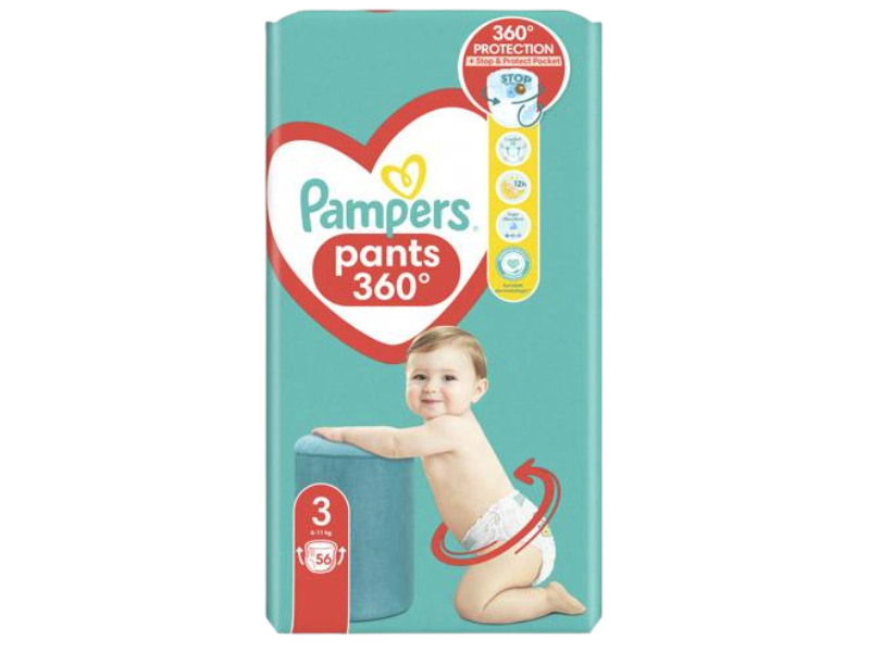 Zdjęcie przedstawia wyrób medyczny PAMPERS Pants Pieluchomajtki 6-11kg rozmiar 3.