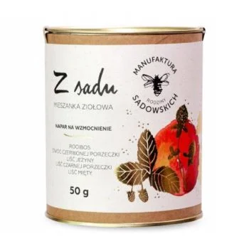 Zdjęcie produktu PASIEKI RODZINY SADOWSKICH Herbata ziołowa “Z sadu” na wzmocnienie, zioła do zaparzania