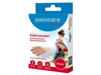Zdjęcie przedstawia wyrób medyczny PASOCARE MIX PLUS Kompleksowy zestaw plastrów hipoalergicznych, plaster.