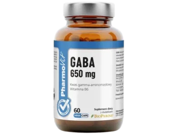 Zdjęcie produktu PHARMOVIT GABA 650 mg kwas gamma-aminomasłowy, kapsułki, 650 mg