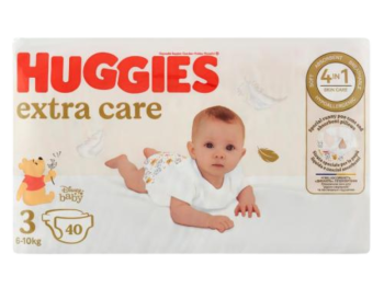 Zdjęcie przedstawia wyrób medyczny HUGGIES Extra Care Jumbo, pieluchy
