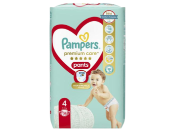 Zdjęcie przedstawia wyrób medyczny Pampers Premium Care Pants Maxi, pieluchomajtki.