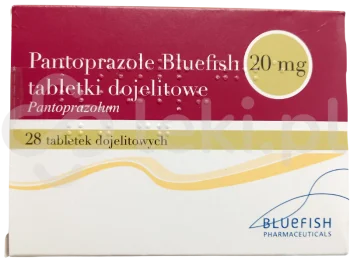 Zdjęcie produktu Pantoprazole Bluefish, tabletki dojelitowe, 20 mg