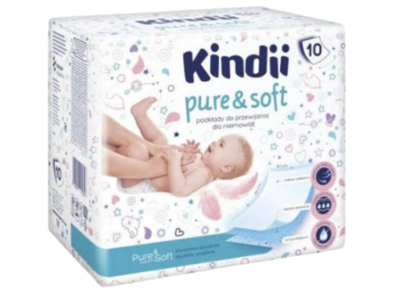 Zdjęcie przedstawia wyrób medyczny Podkłady jednorazowe Kindii Pure& Soft.
