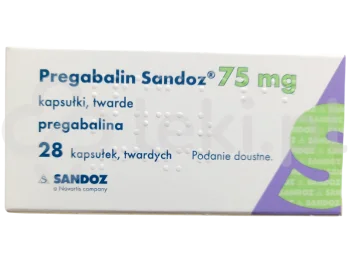 Zdjęcie produktu Pregabalin Sandoz, kapsułki twarde, 75 mg