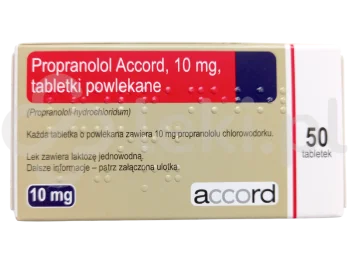 Zdjęcie produktu Propranolol Accord, tabletki powlekane, 10 mg