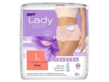 Zdjęcie przedstawia wyrób medyczny SENI Lady Pants Majtki Chłonne, środki chłonne.