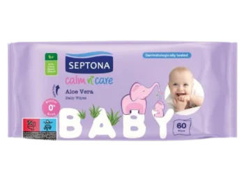 Zdjęcie produktu SEPTONA Baby Nawilżane chusteczki dla dzieci i niemowląt z aloesem