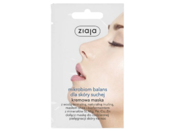 Zdjęcie przedstawia dermokosmetyk ZIAJA MIKROBIOM BALANS Maska do skóry suchej.