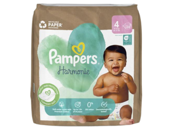 Zdjęcie przedstawia wyrób medyczny pampers-harmonie-pieluszki-rozmiar-4-maxi-9-14-kg-pieluchomajtki.