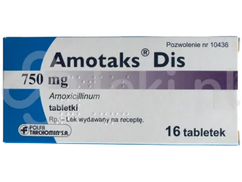 Zdjęcie produktu Amotaks Dis, tabletki, 750 mg