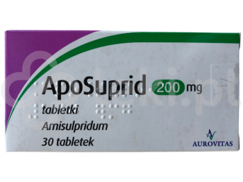 Zdjęcie przedstawia lek na receptę ApoSuprid, tabletki, 200 mg.