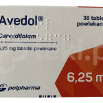 Avedol, tabletki powlekane, 6,25 mg