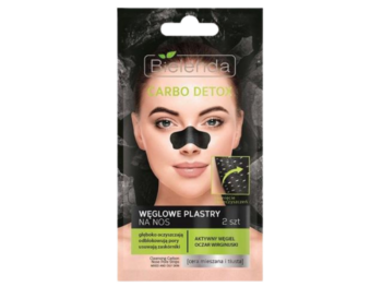 Zdjęcie przedstawia kosmetyk BIELENDA CARBO DETOX plastry węglowe na nos, plaster.