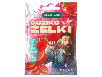 Zdjęcie produktu Bakalland KLEKS Guziko truskawkowe, żelki