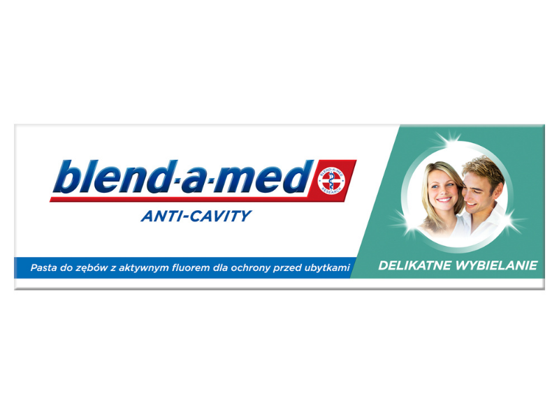 Zdjęcie przedstawia kosmetyk Blend-a-med Anti-Cavity delikatne wybielanie, pasta.