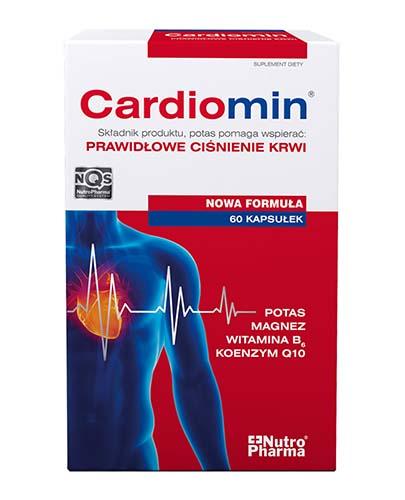 Zdjęcie przedstawia suplement diety CARDIOMIN B6, kapsułki.