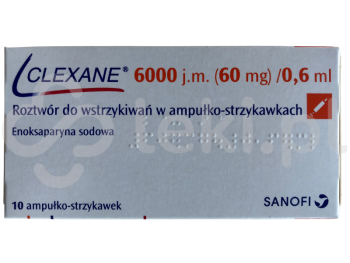 Clexane, roztwór do wstrzykiwań, 60 mg/0,6 ml