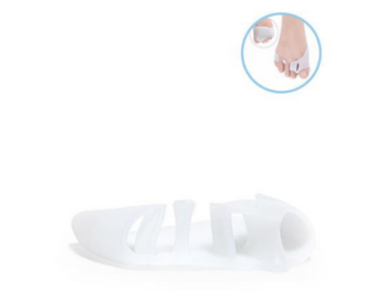 Zdjęcie przedstawia wyrób medyczny Corbby Comfort Separator elastyczna z separatorami na wszystkie palce stóp, orteza.