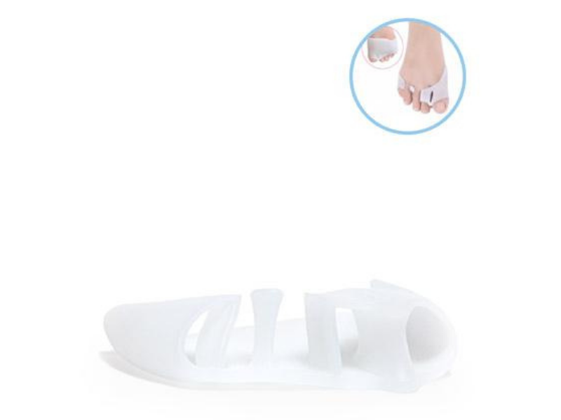 Zdjęcie przedstawia wyrób medyczny Corbby Comfort Separator elastyczna z separatorami na wszystkie palce stóp, orteza.