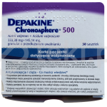 Depakine Chronosphere 500, granulat o przedłużonym uwalnianiu, 145,14 mg + 333,30 mg