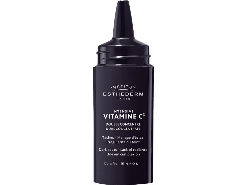 Zdjęcie przedstawia dermokosmetyk Esthederm Intensive Vitamine C² Dual Concentrate, serum.