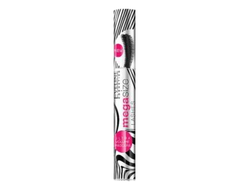 Zdjęcie przedstawia kosmetyk Eveline Mega Size Lashes Mascara, tusz.