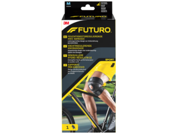 Zdjęcie przedstawia wyrób medyczny Futuro Sport stabilizator kolana ze wzmocnieniem rzepki.