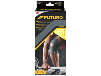 Zdjęcie przedstawia sprzęt medyczny Futuro regulowana kolana sport, opaska.