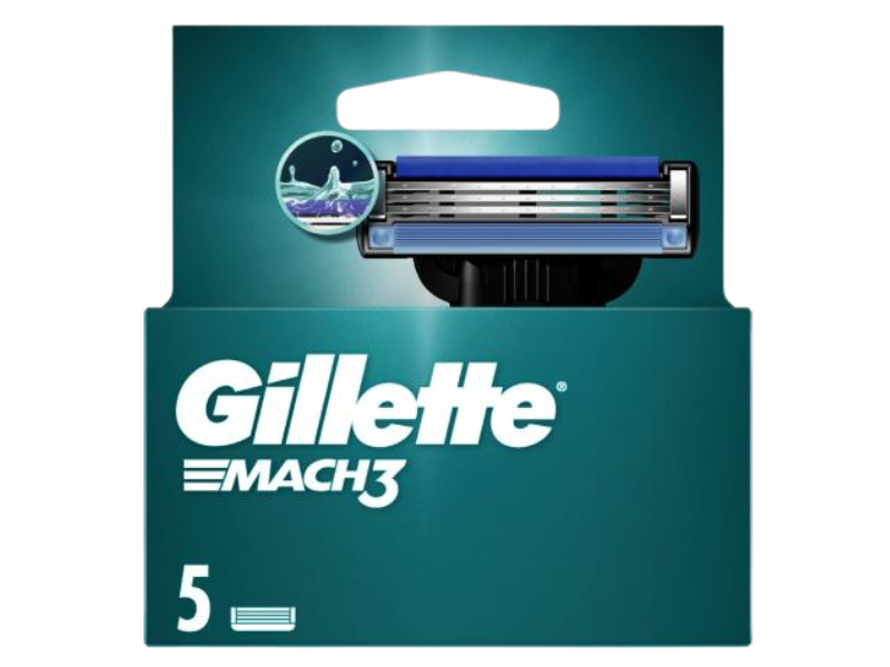 Zdjęcie przedstawia kosmetyk Gillette Mach3 wkład do maszynki.
