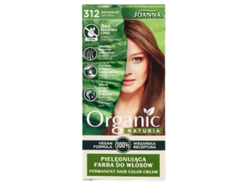Zdjęcie przedstawia kosmetyk Joanna Naturia Organic Vegan farba pielęgnująca do włosów 312 naturalny.