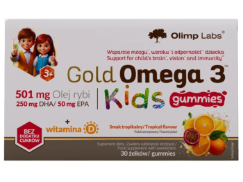 Zdjęcie przedstawia suplement diety Olimp Gold Omega 3 Kids Gummies , żelki.