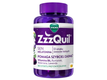 Zdjęcie produktu ZzzQuil Natura, smak owoców leśnych, żelki, 1 mg + 1,4 mg