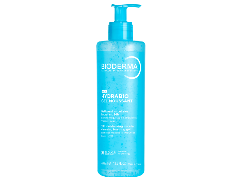 Zdjęcie przedstawia dermokosmetyk Bioderma Hydrabio Gel Moussant, żel.