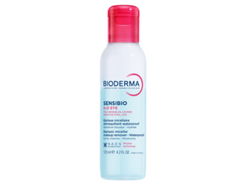 Zdjęcie przedstawia dermokosmetyk Bioderma Sensibio H2O Eye woda micelarna do demakijażu oczu, płyn.