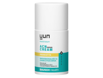 Zdjęcie przedstawia dermokosmetyk Yun ACN Repair Cream krem do twarzy probiotyczny.