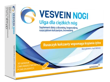 Zdjęcie produktu Vesvein Nogi, tabletki, 450 mg + 50 mg