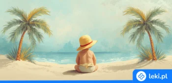 Ilustracja poradnika Biegunka u dziecka na wakacjach – czego nie dawać i jak pomóc?