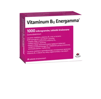 Zdjęcie produktu Vitaminum B12 Energamma, tabletki drażowane, 1000 µg