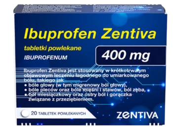 Zdjęcie produktu Ibuprofen Zentiva, tabletki powlekane, 400 mg