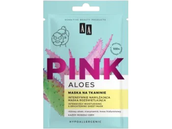 Zdjęcie produktu AA ALOES PINK intensywnie nawilżająca maska rozświetlająca na tkaninie