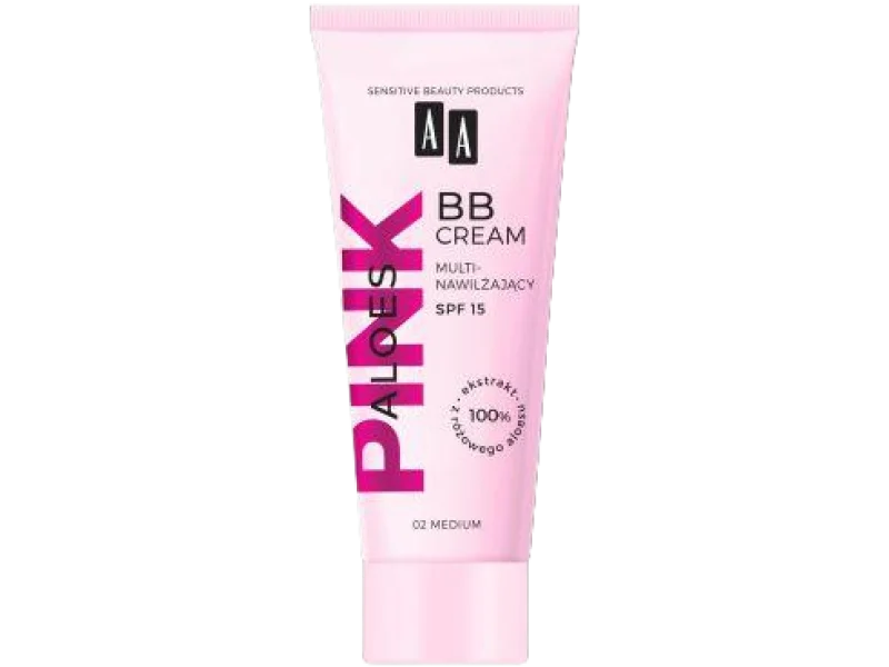 AA Aloes Pink multinawilżający BB z SPF15, 02 Medium, krem
