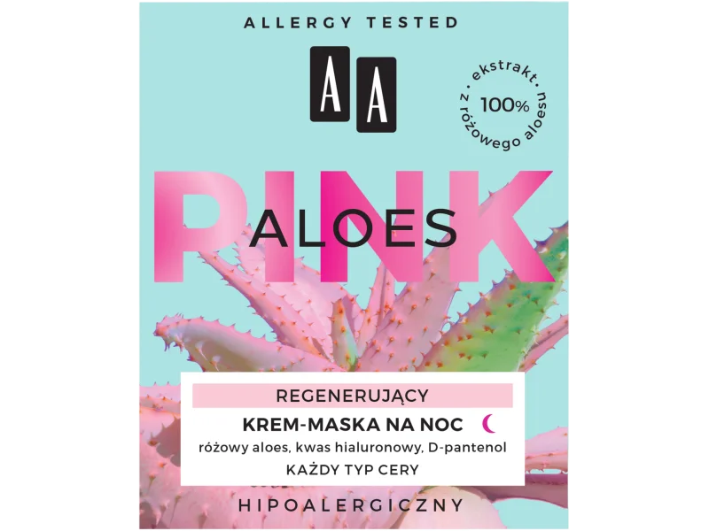 AA Aloes Pink regenerujący krem-maska na noc