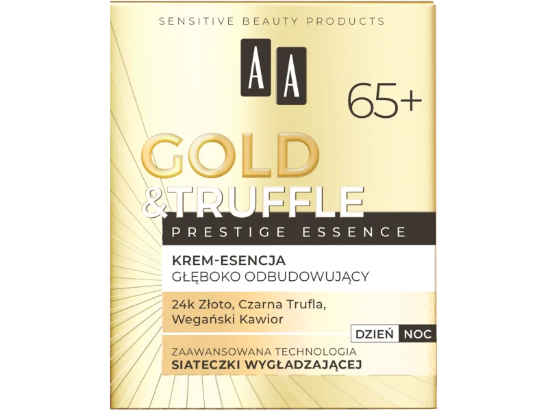 AA Gold & Truffles Prestige Essence 65+ głęboko odbudowujący krem-esencja