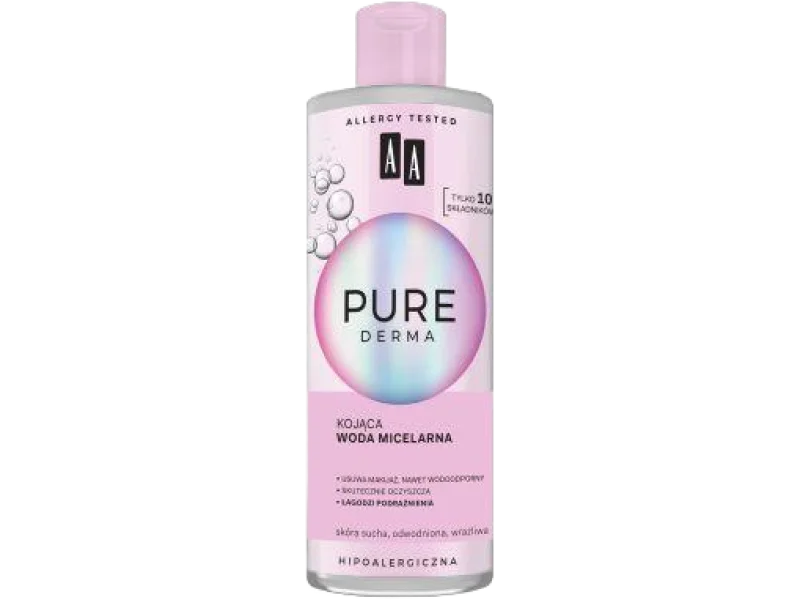 AA PURE DERMA Kojąca woda micelarna, płyn