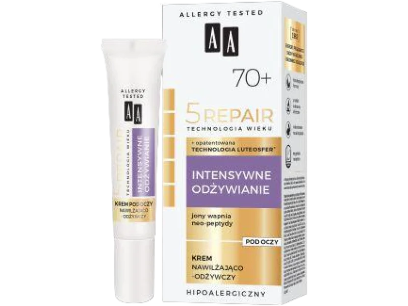 AA Technologia Wieku 5Repair 70+ intensywne odżywianie pod oczy nawilżająco-odżywczy, krem