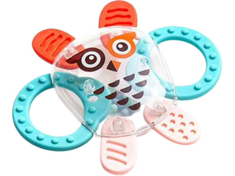Akuku edukacyjna grzechotka z gryzakiem Kosmo, zabawka sensoryczna