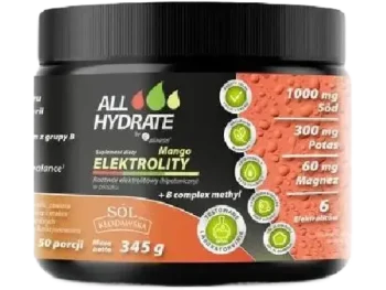 Zdjęcie produktu Aliness AllHydrate, elektrolity mango + B complex methyl, proszek