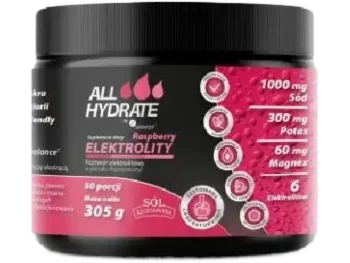 Aliness ALLHydrate elektrolity, smak malinowy, proszek